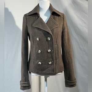 Abercrombie & Fitch Wool Peacoat Brown Size Small